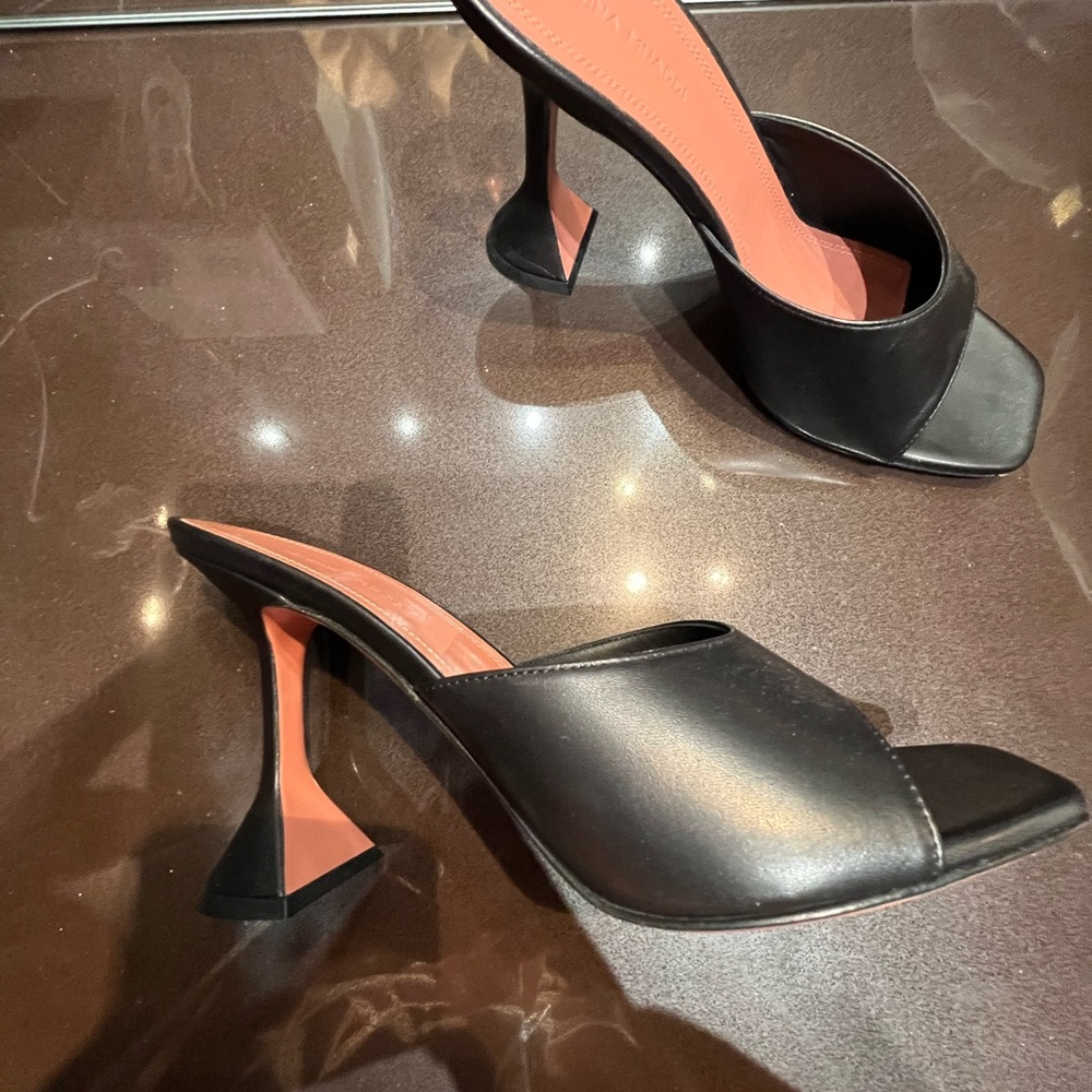 Amina Muaddi Black Heels